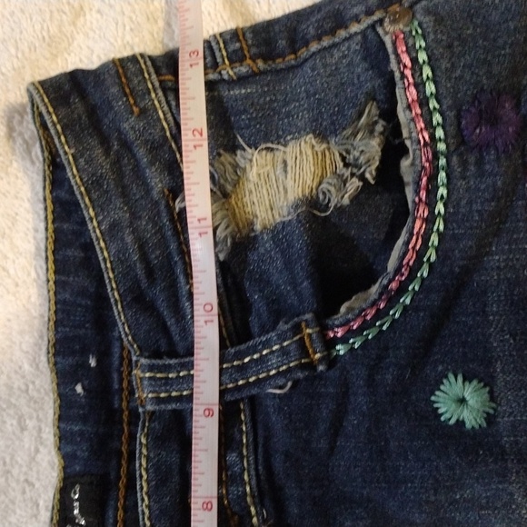 South Pole vintage embroidered junior size 3x26”L  jean cuffed - Picture 11 of 14